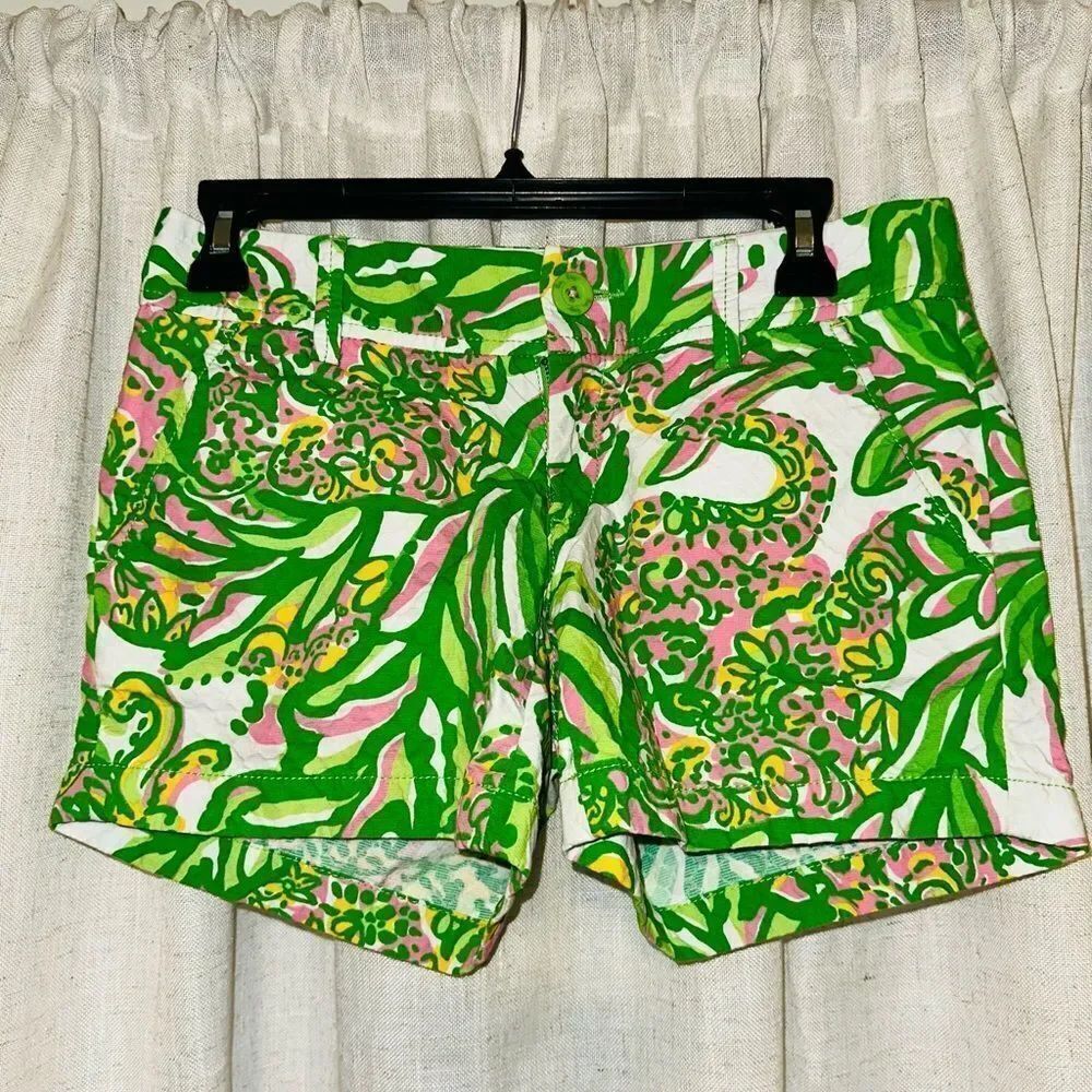 Lilly Pulitzer Tidal Wave Pans Garden callahan shorts womens size 0